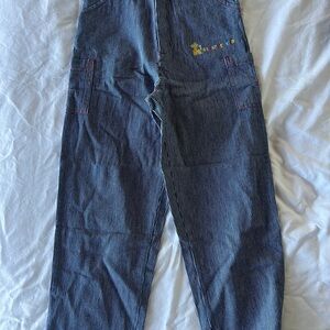 Giraffe Kid Striped Blue Pants